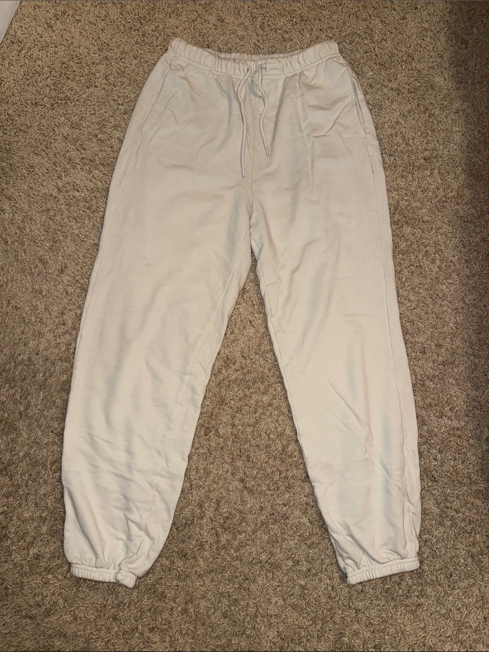 Cream Jogger Pants